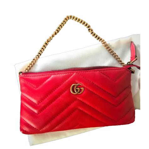 gucci red clutch